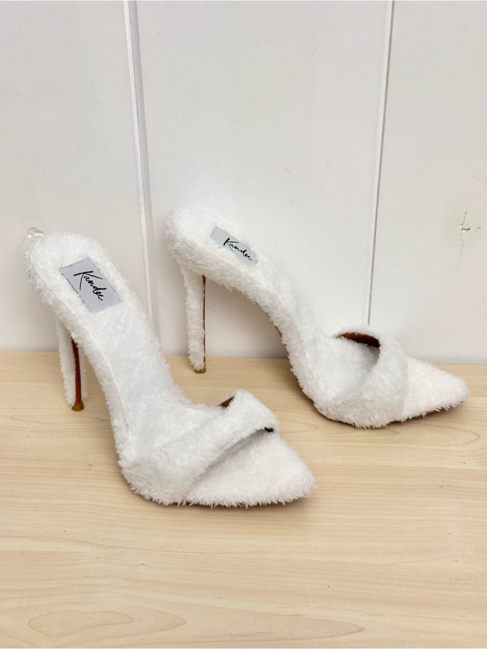 Kandee Blanc Towel Mules Size 40